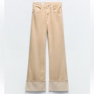 Zara Gold Cuffed Jeans